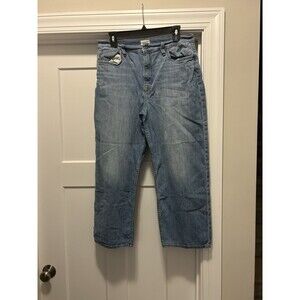 Hudson Noa Wide Leg Jeans Medium Wash Women's size 32 High Rise Stretchy Cropped